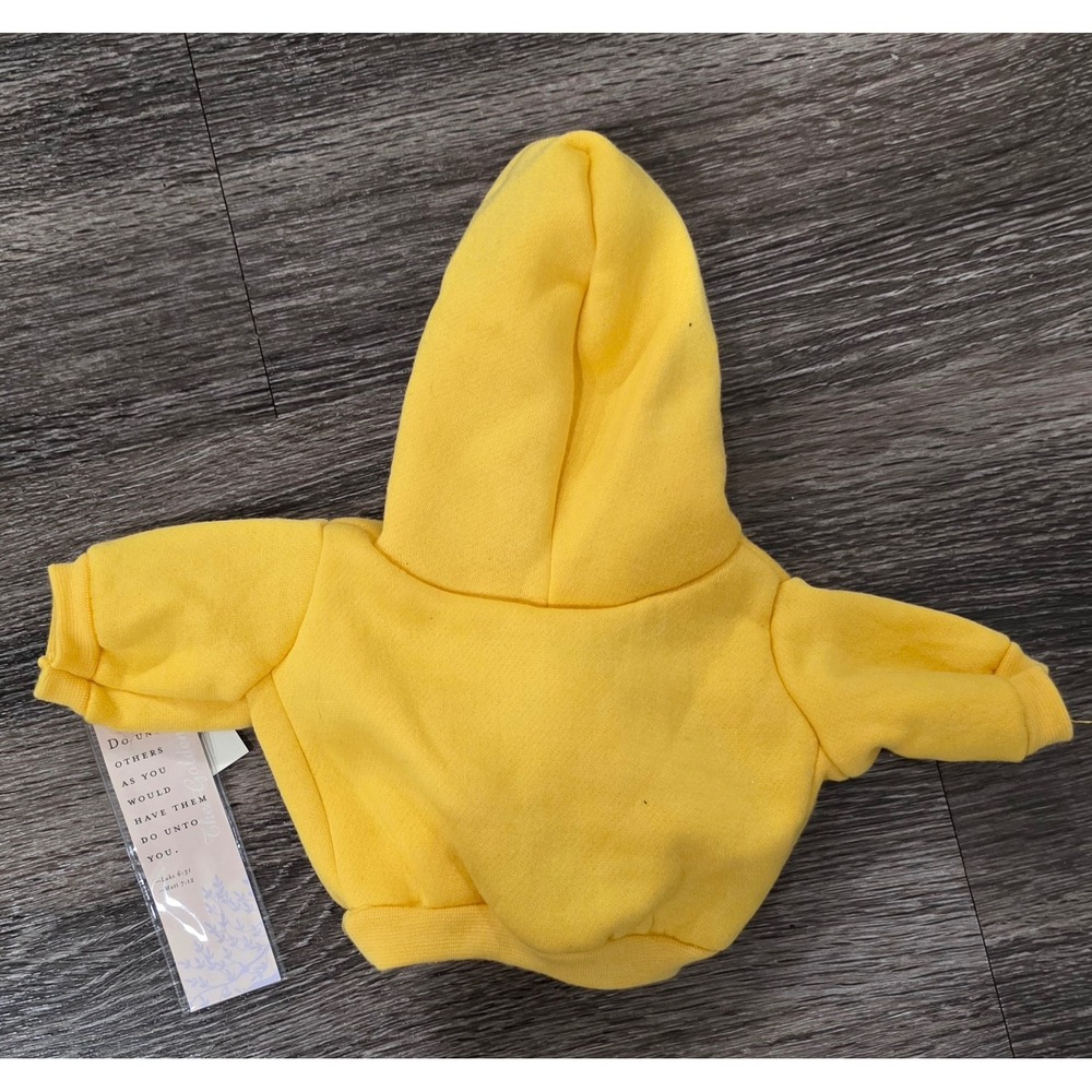 Bearington Collection "PEACE" Yellow Plush Hoodie Bear Clothes NWT Vintage